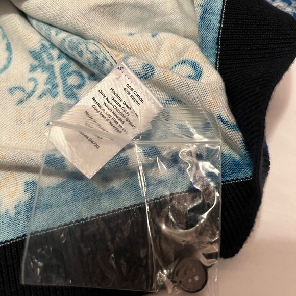 NWT Talbots size L paisley cardigan - Picture 10 of 10